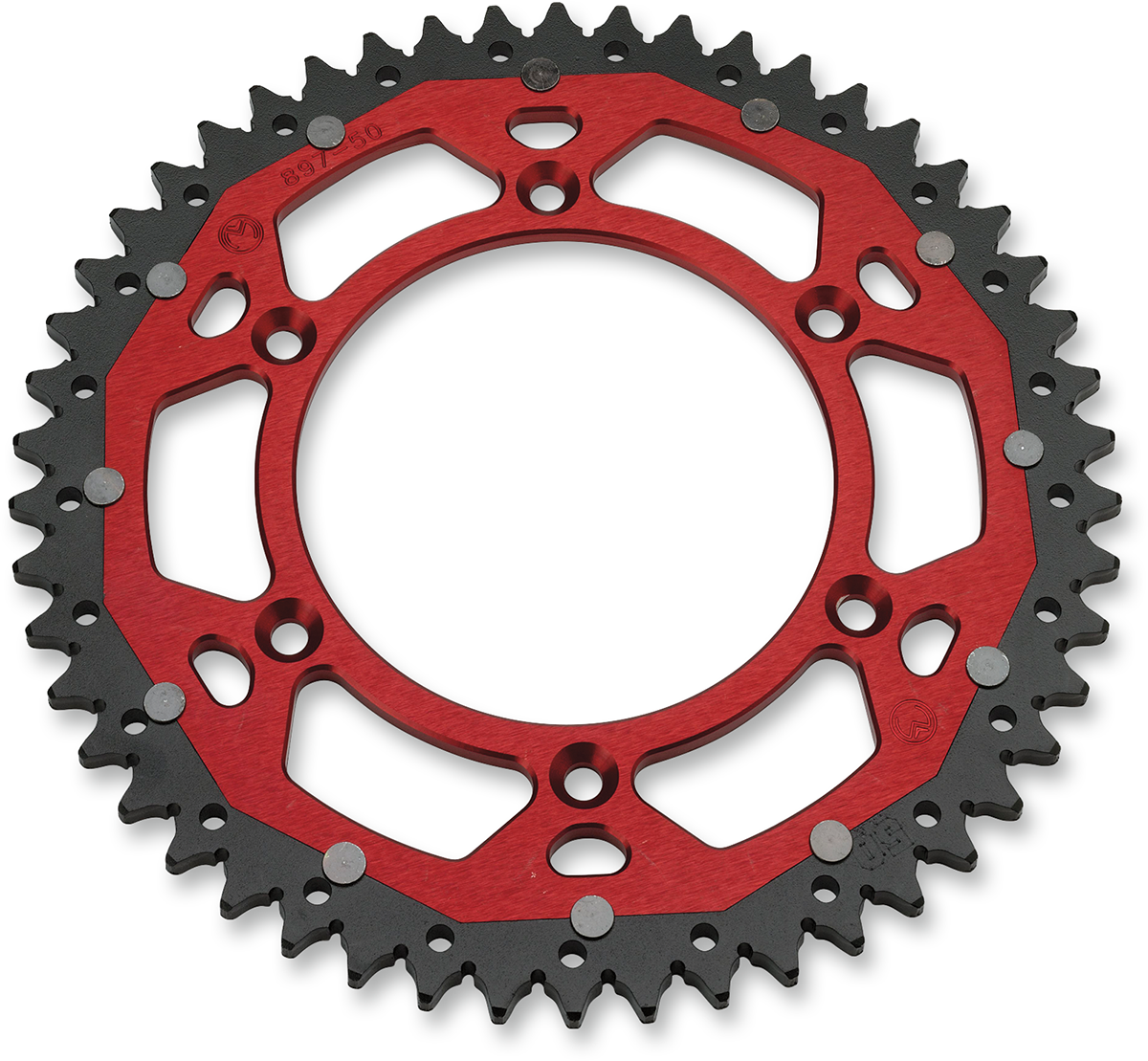 Moose Offroad Dual Rear Sprocket 51-Tooth Red for Honda, Part 1210-210-51-13X