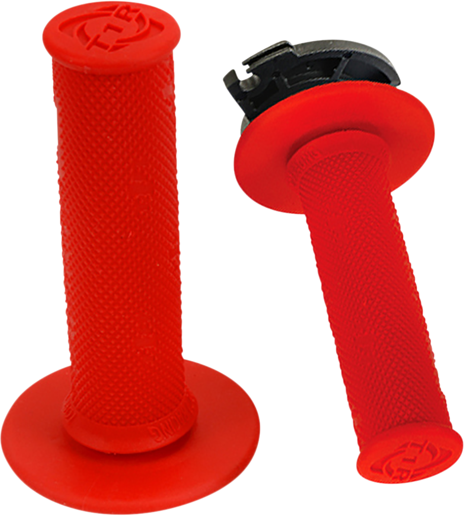 TORC1 Defy Lock-On Motorcycle Grips, Red – Part 4650-0402