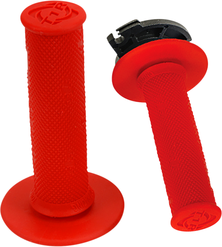 TORC1 Defy Lock-On Motorcycle Grips, Red – Part 4650-0402