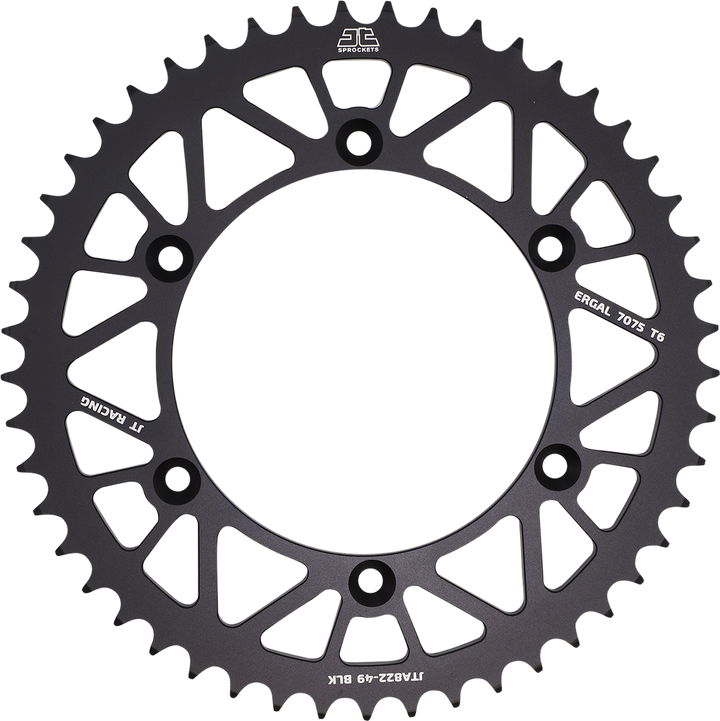 JT Sprockets JTA822.52BLK Rear Sprocket, Black, 52-Tooth