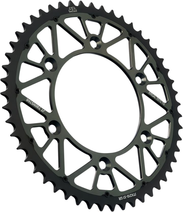 JT Sprockets Twinstar Rear Sprocket 50-Tooth Graphite for Beta and Honda - JTX210.50GR