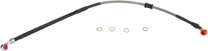 MOOSE OFFROAD H02-2-027/P Stainless Steel Rear Brake Line for Honda CRF450R