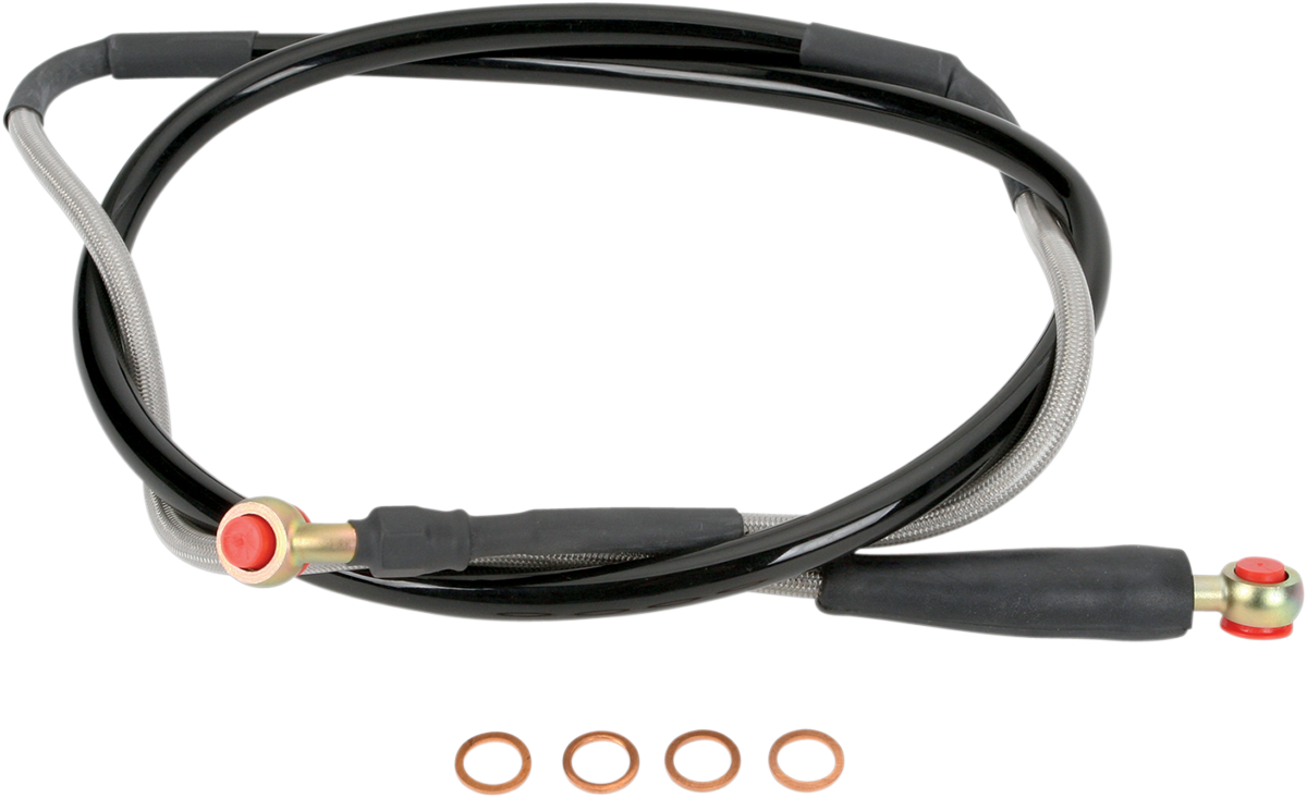 Moose Offroad K02-1-030/P Front Stainless Steel Brake Line for Kawasaki KX