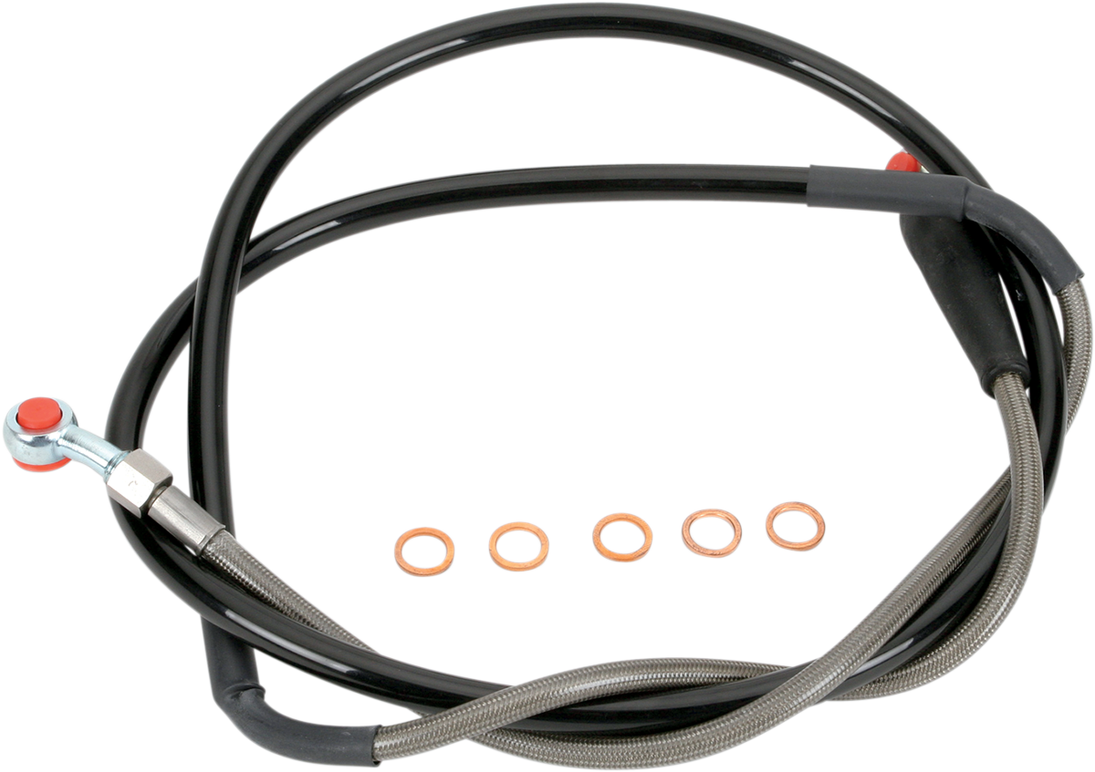 Moose Offroad Y01-1-046/P Front Stainless Steel Brake Line for Yamaha