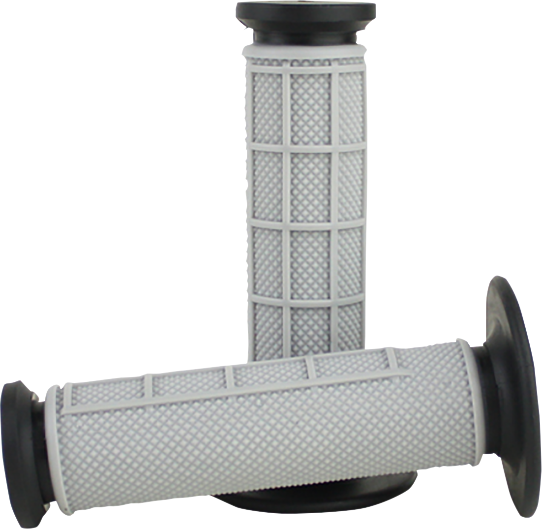 Driven Racing Pro Waffle Motorcycle Grips, Black/Gray, D535-BK