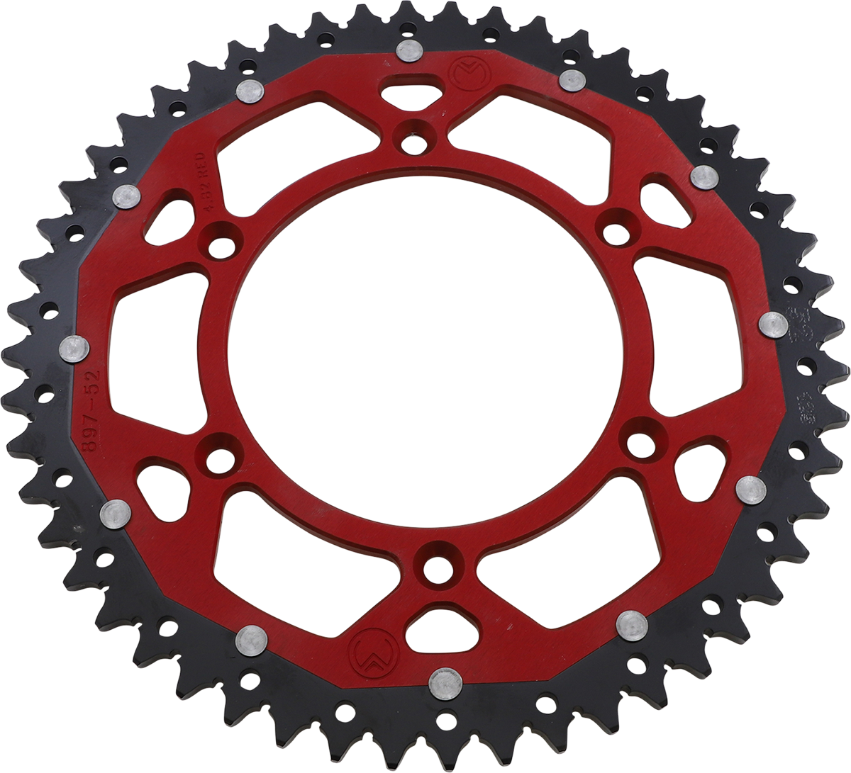 Moose Offroad Dual Rear Sprocket 52-Tooth Red for Gas Gas, Part Number 1210-897-52-13X