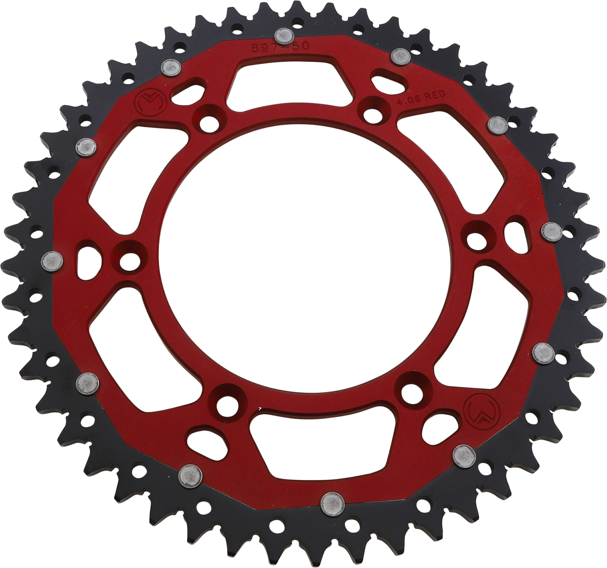 Moose Offroad Dual Rear Sprocket, 50 Tooth, Red, GasGas, Part 1210-897-50-13X
