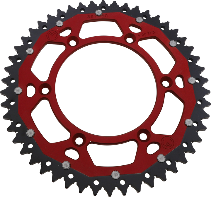 Moose Offroad Dual Rear Sprocket, 50 Tooth, Red, GasGas, Part 1210-897-50-13X