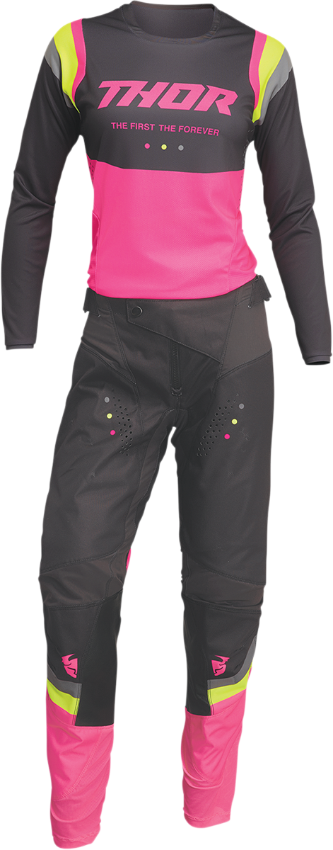 Thor Women's Pulse Rev Pants - Charcoal/Pink Fluo