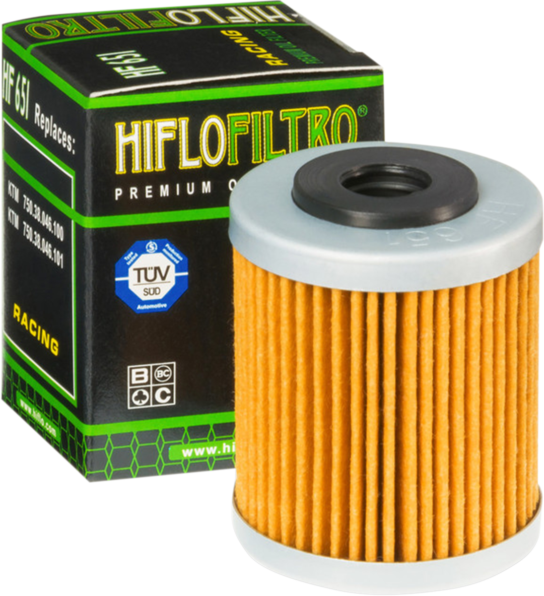 HIFLOFILTRO HF651 Premium Oil Filter for GasGas, Husqvarna and KTM