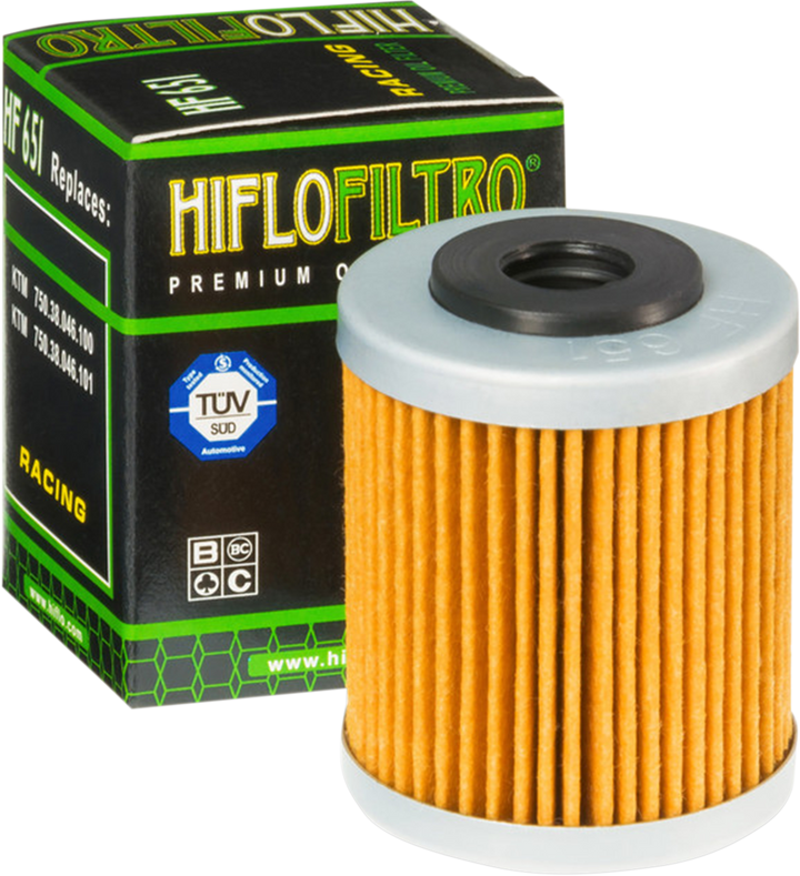 HIFLOFILTRO HF651 Premium Oil Filter for GasGas, Husqvarna and KTM