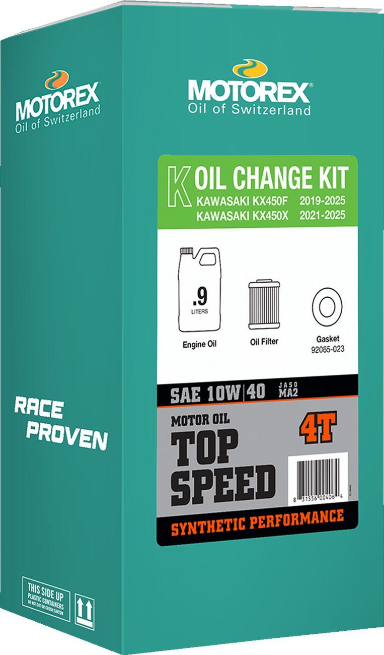 Motorex Oil Change Kit - Oil Change Kit - Kawasaki KX 450 - 10W-40 (3601-0947)
