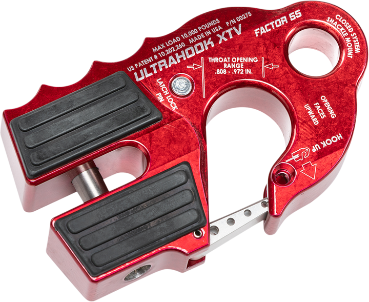 FACTOR 55 UltraHook XTV Winch Hook - Red 00275-01