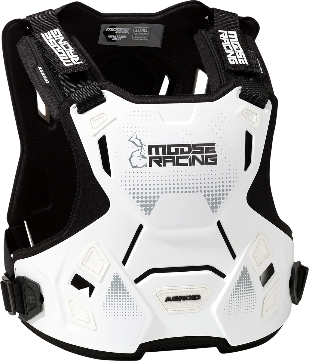 Moose Racing Youth Agroid Chest Guard - White