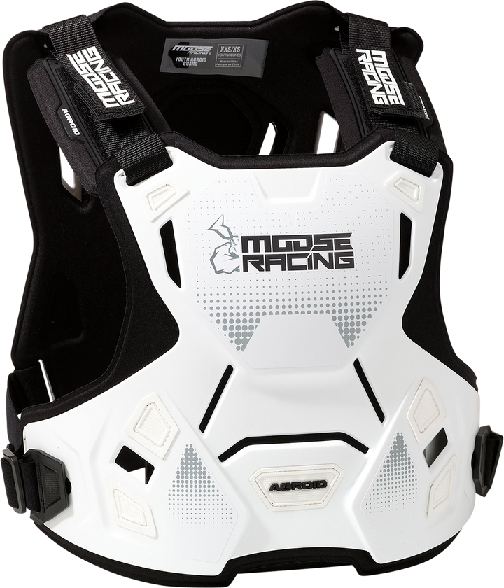 Moose Racing Youth Agroid Chest Guard - White