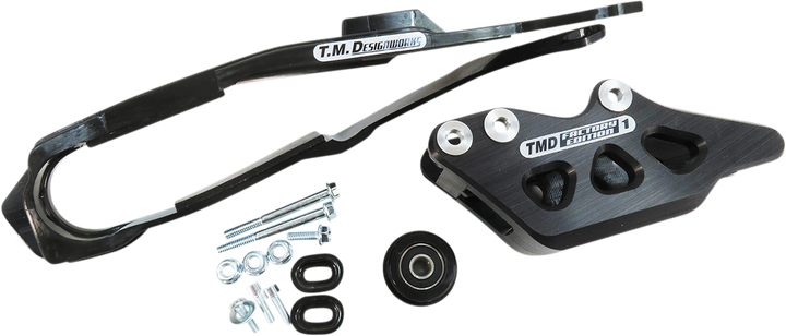 T.M. DESIGNWORKS DCK-OR16-BK Chain Guide and Slider Kit for Honda - Black