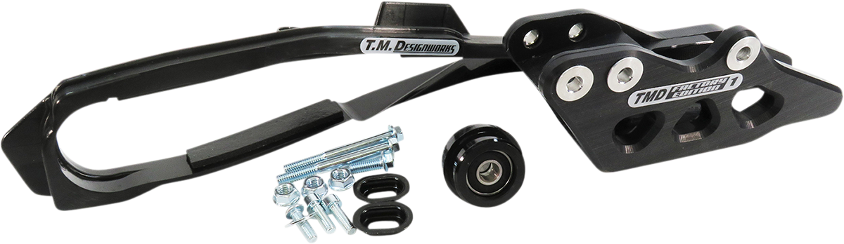 T.M. DESIGNWORKS DCK-OR16-BK Chain Guide and Slider Kit for Honda - Black