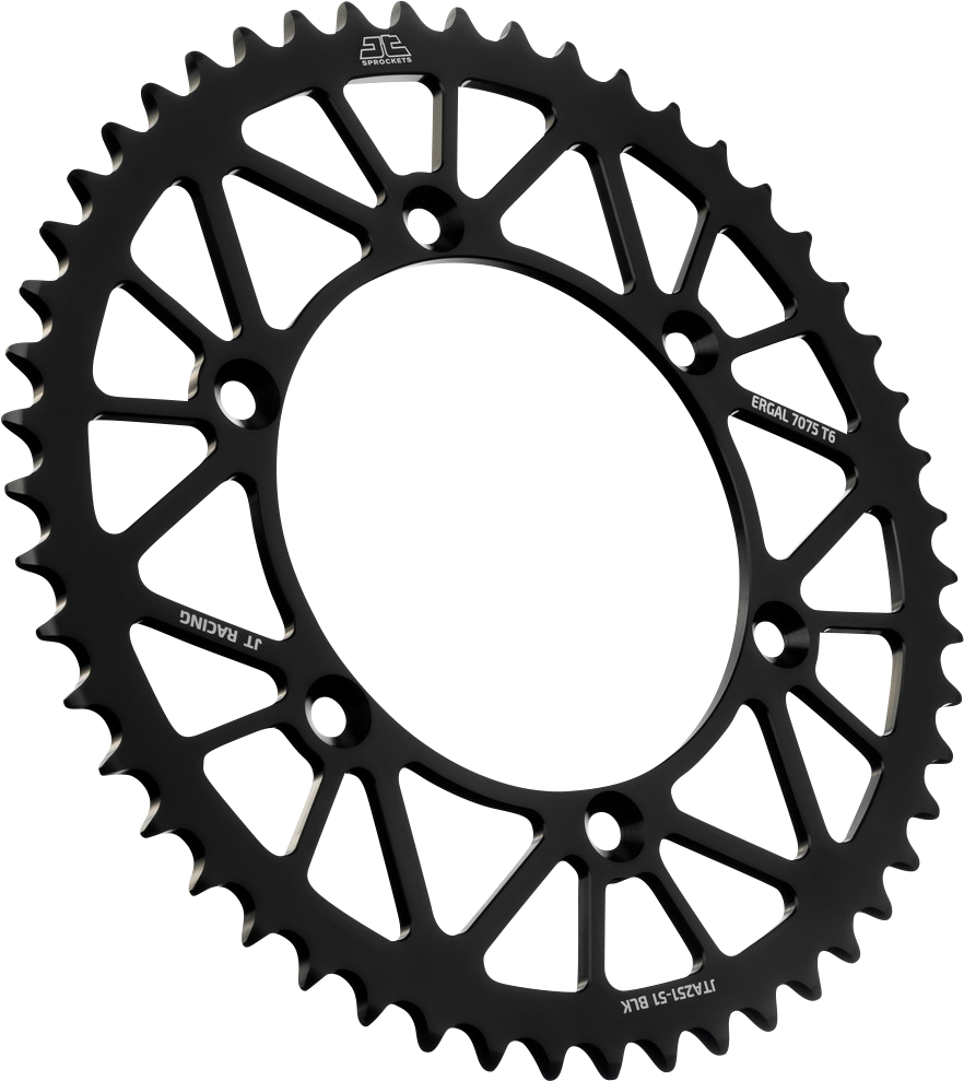 JT Sprockets JTA251.51BLK Black 51-Tooth Rear Sprocket for Yamaha