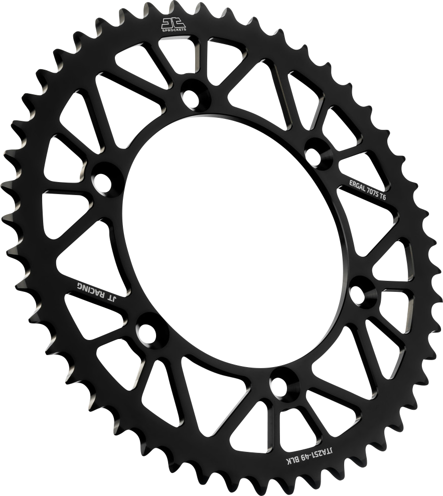 JT Sprockets JTA251.49BLK Black 49-Tooth Rear Sprocket for Yamaha