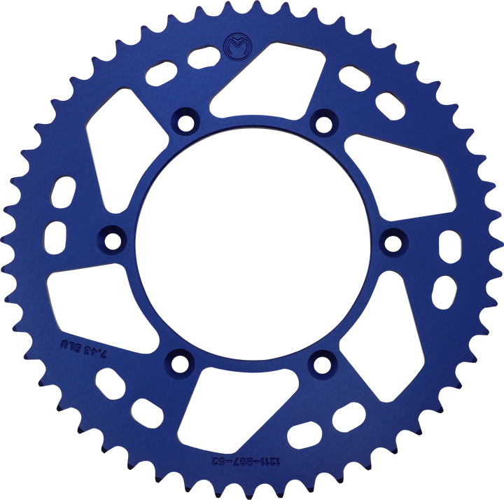 Moose Offroad 1211-897-52-12 Rear Sprocket, 52-Tooth Aluminum, Blue for Husaberg, Husqvarna and KTM