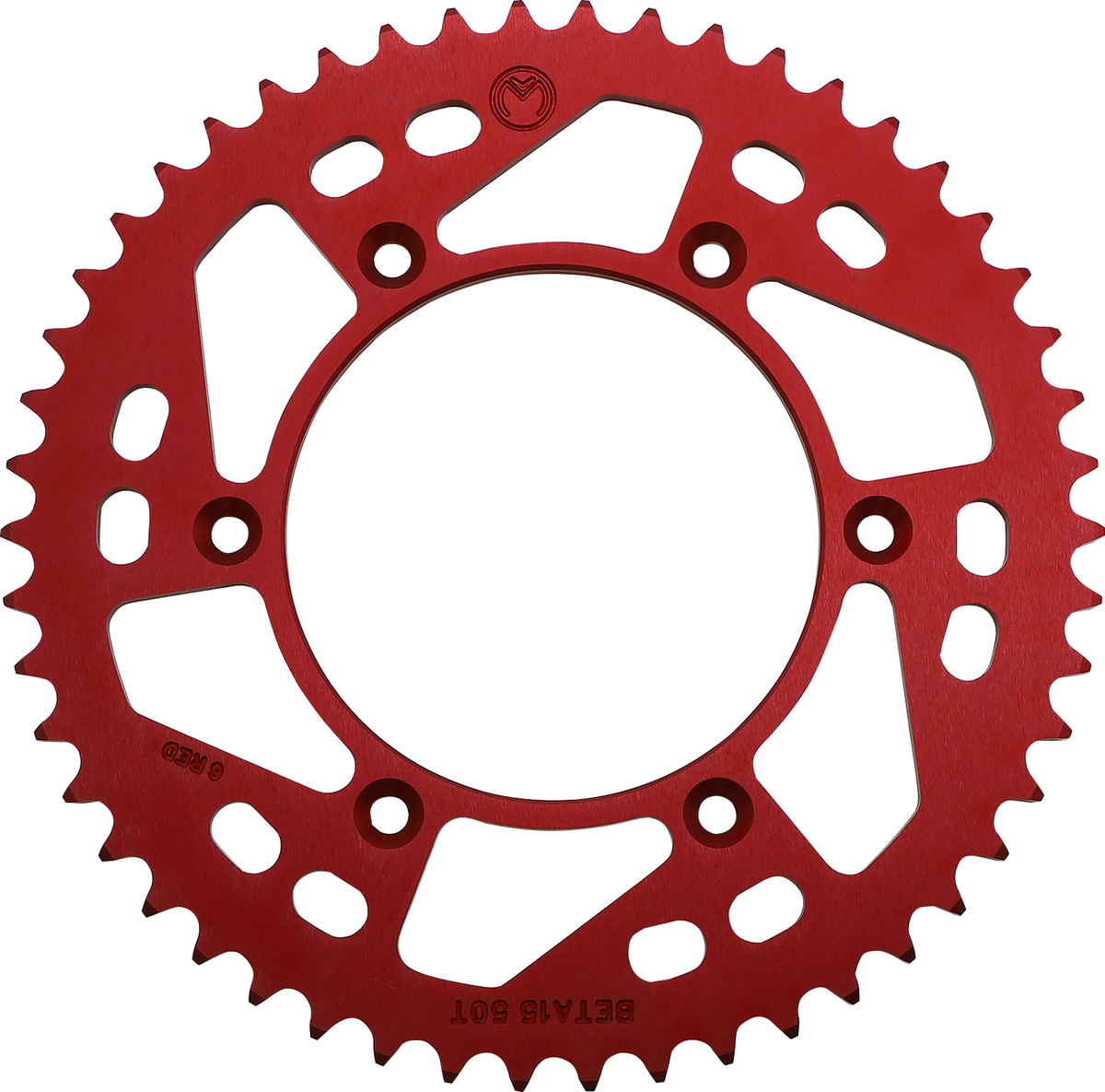 Moose Offroad 1211-BET-50-13 Rear Sprocket, 50-Tooth Aluminum, Red for Beta