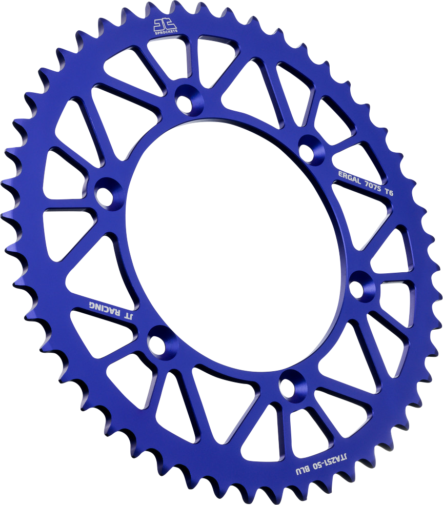 JT Sprockets JTA251.50BLU Rear Sprocket, Blue, 50-Tooth for Yamaha