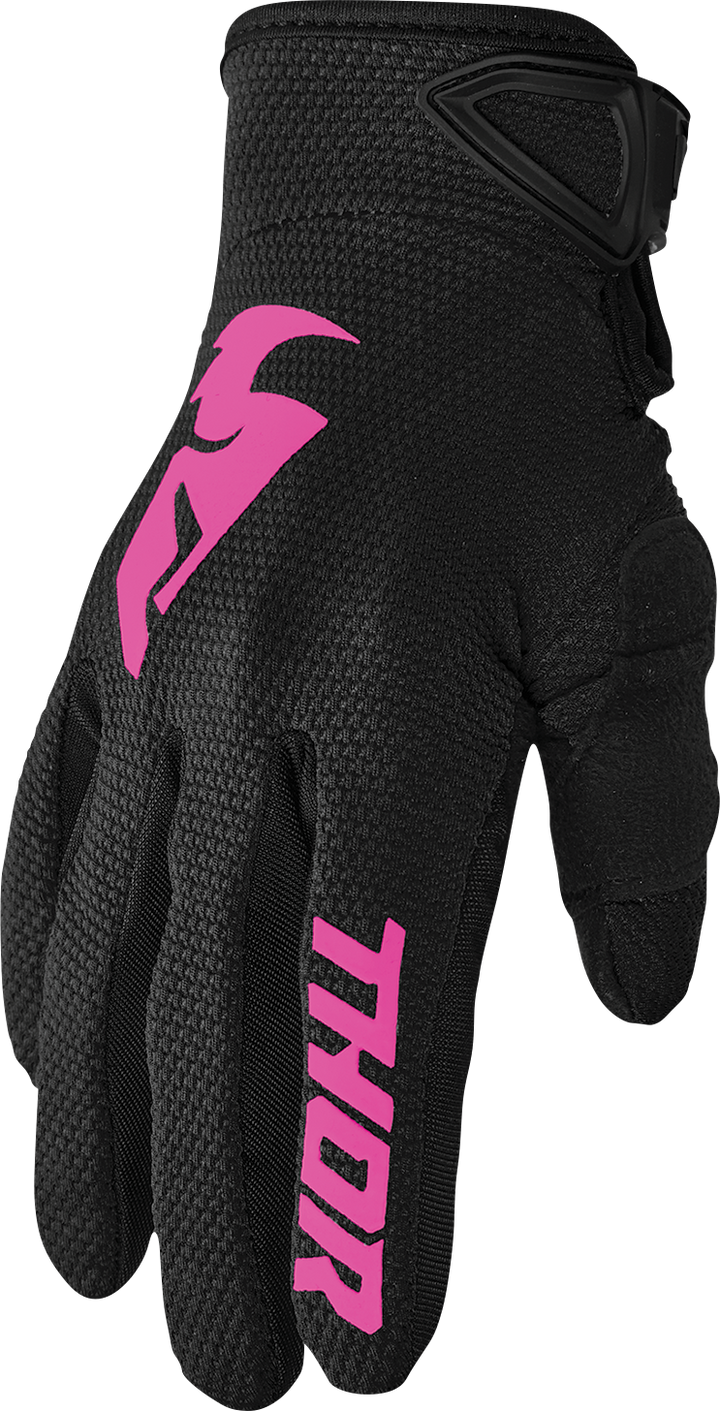 Thor Women's Sector Gloves - Black/Pink