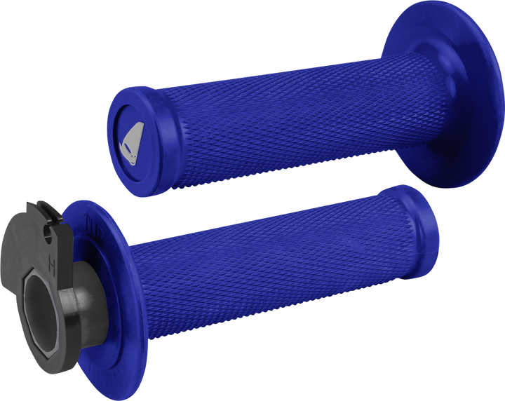 UFO MA01828#C Blue Lock-On Motorcycle Grips