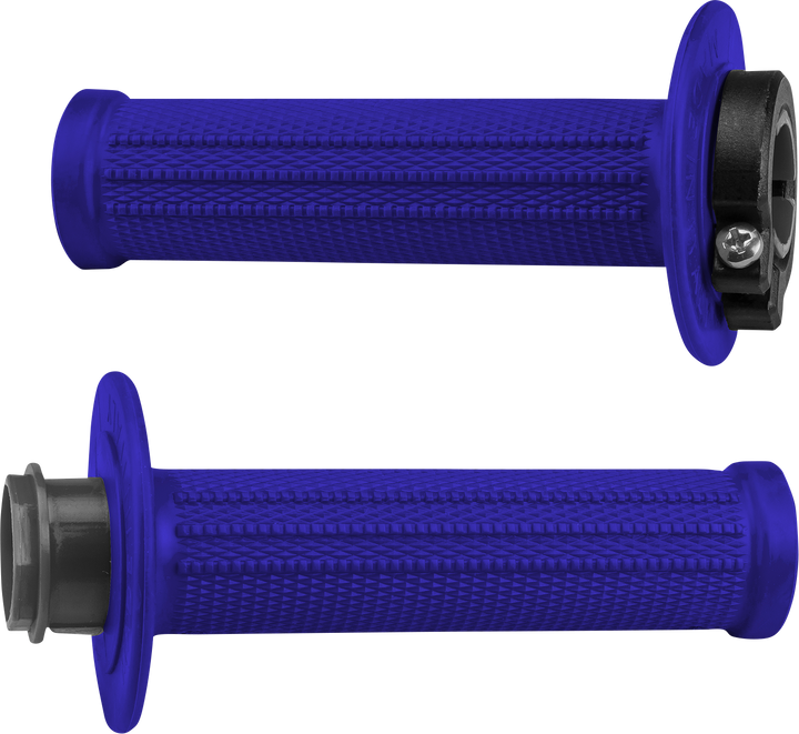 UFO MA01828#C Blue Lock-On Motorcycle Grips
