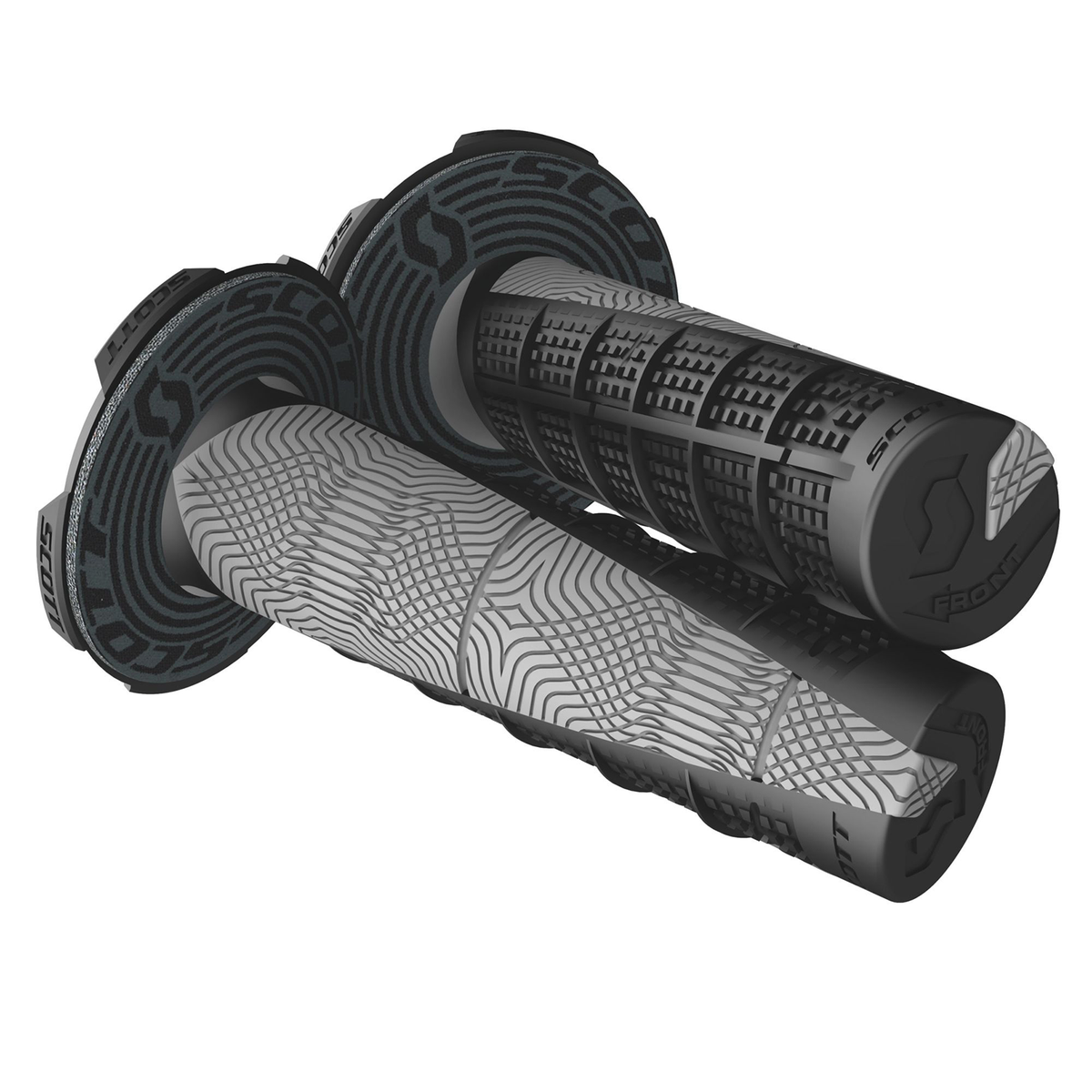 SCOTT Deuce Motorcycle Grips with Donut, Black/Gray - 2196271001