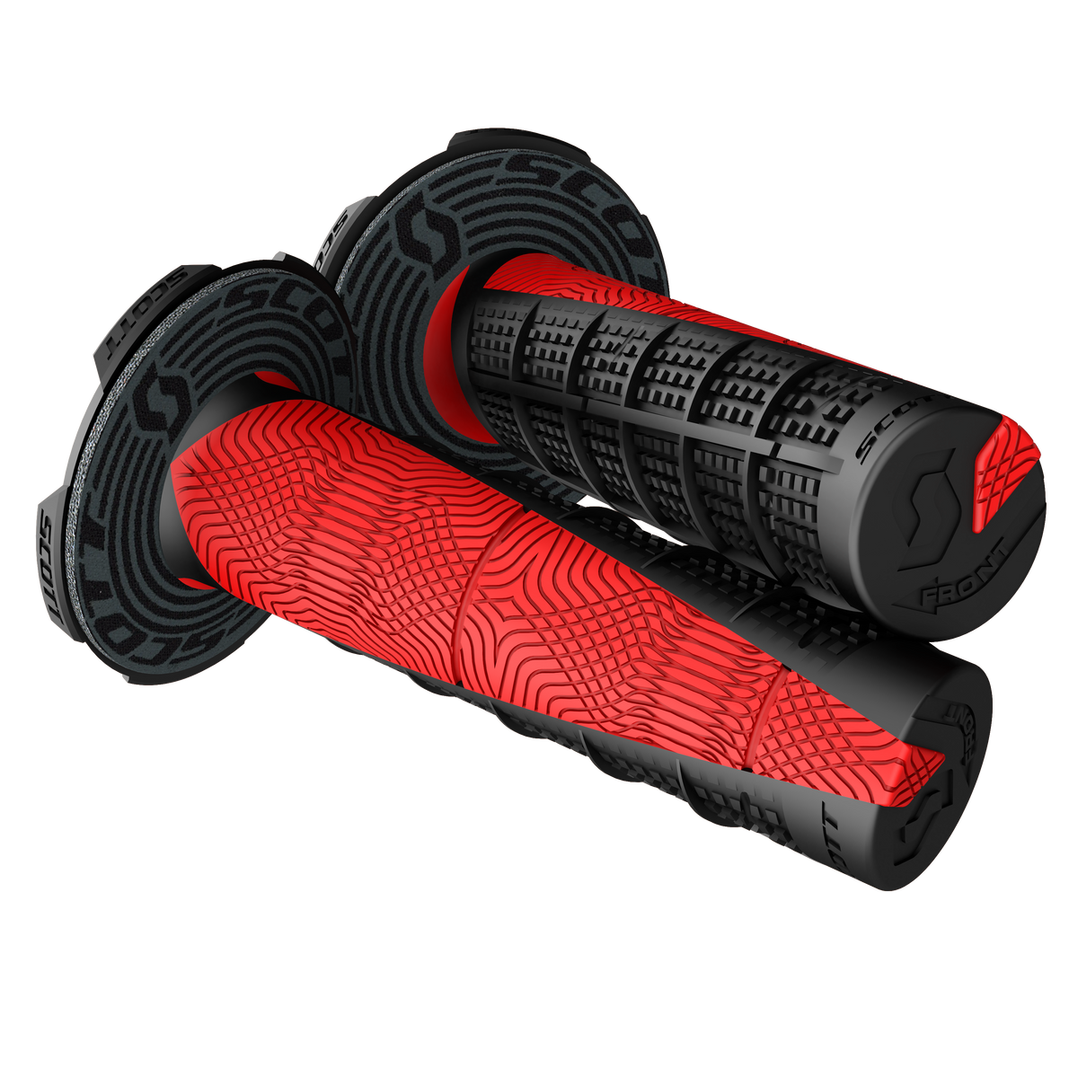 SCOTT Deuce Grips with Donut, Black/Red – Part Number 2196274948