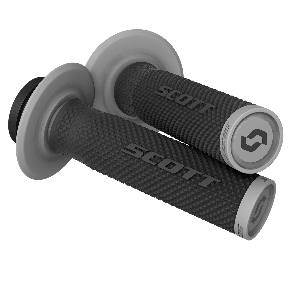 SCOTT SX II Lock-On Grips with Cam Set, Black/Gray, Part 2924521001222