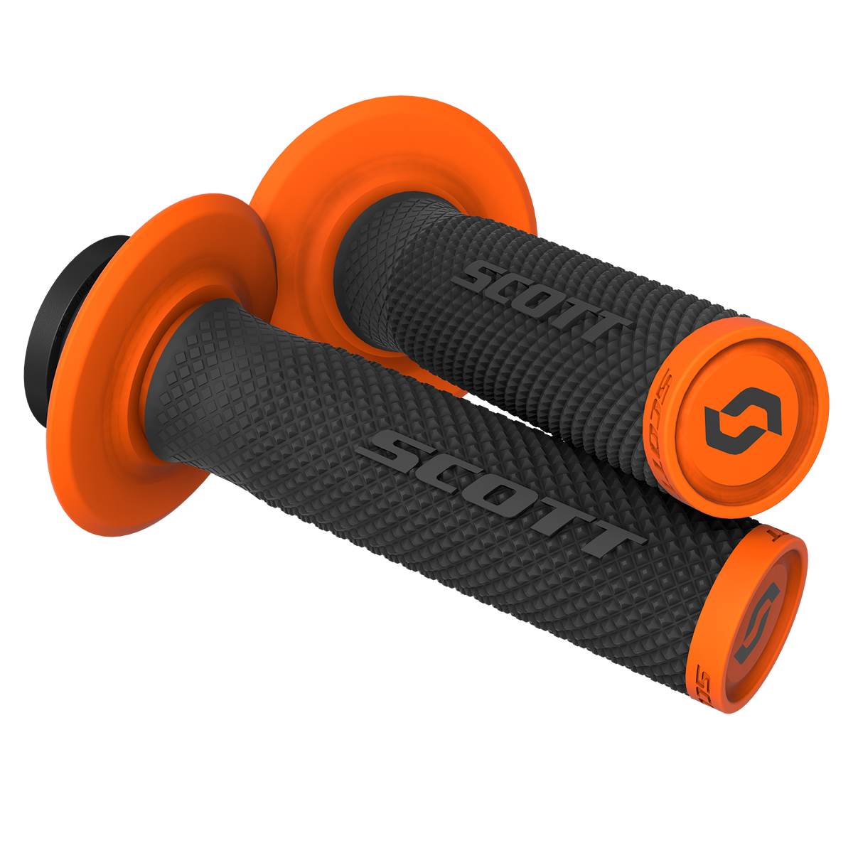 SCOTT SX II Lock-On Grips and Cam Set, Black/Orange – Part Number 2924521009222