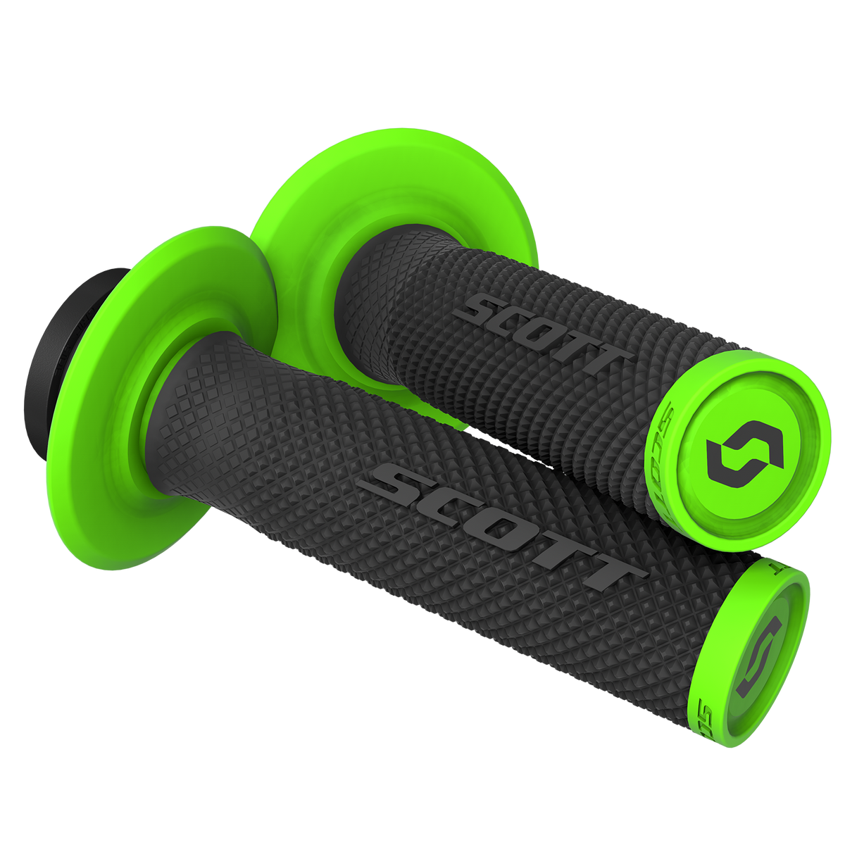 SCOTT SX II Lock-On Grips and Cam Set Black/Green 2924521043222