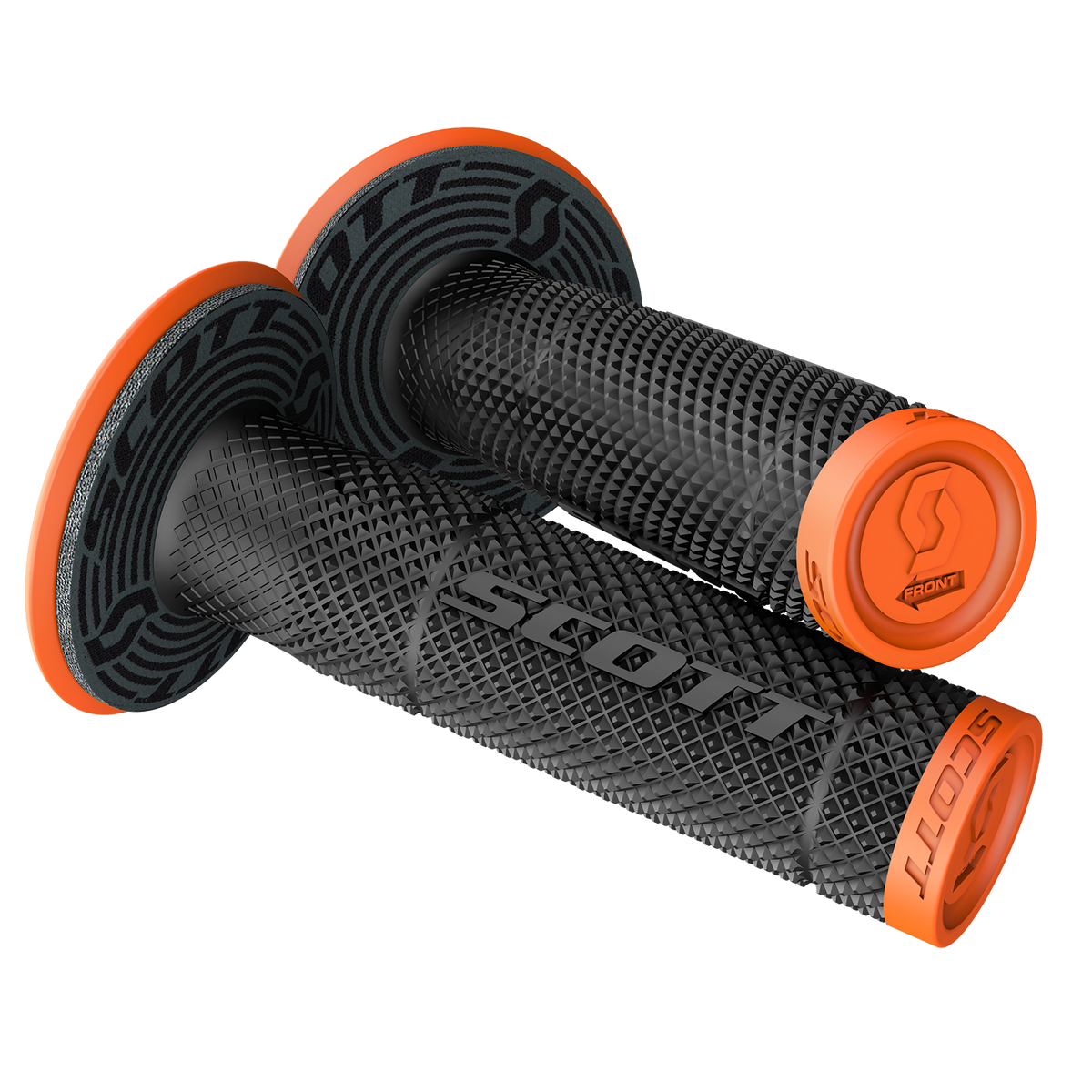 SCOTT SX II + Donut Motorcycle Grips Orange/Black 2196245857