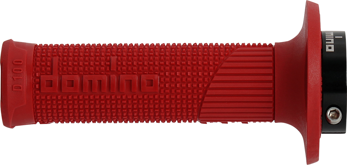DOMINO D100 D-Lock Motorcycle Grips, Red – Part Number D10046C4200A9-0