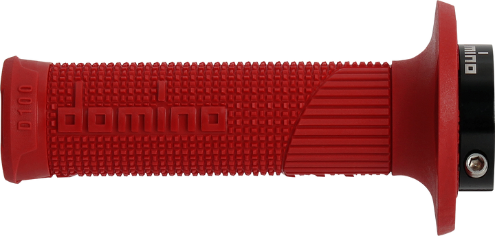 DOMINO D100 D-Lock Motorcycle Grips, Red – Part Number D10046C4200A9-0