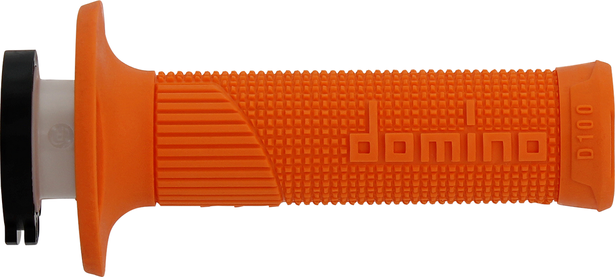 DOMINO D100 D-Lock Motorcycle Grips, Orange, Part D10046C4500A9-0