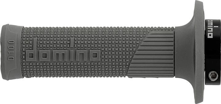 DOMINO D100 D-Lock Gray Motorcycle Grips, Part Number D10046C5200A9-0