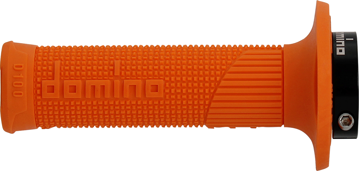 DOMINO D100 D-Lock Motorcycle Grips, Orange, Part D10046C4500A9-0