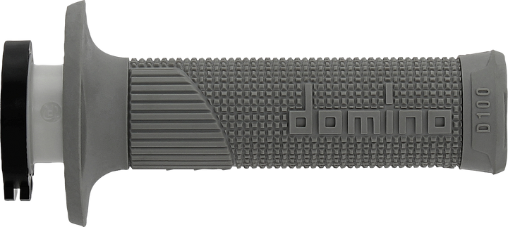 DOMINO D100 D-Lock Gray Motorcycle Grips, Part Number D10046C5200A9-0