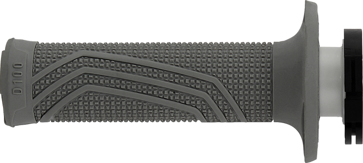 DOMINO D100 D-Lock Gray Motorcycle Grips, Part Number D10046C5200A9-0