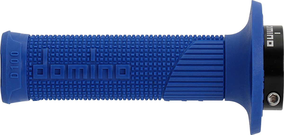 DOMINO D100 D-Lock Blue Motorcycle Grips, Part Number D10046C4800A9-0