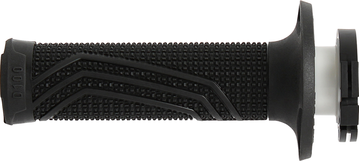 DOMINO D100 D-Lock Lock-On Motorcycle Grips, Black, D10046C4000A9-0