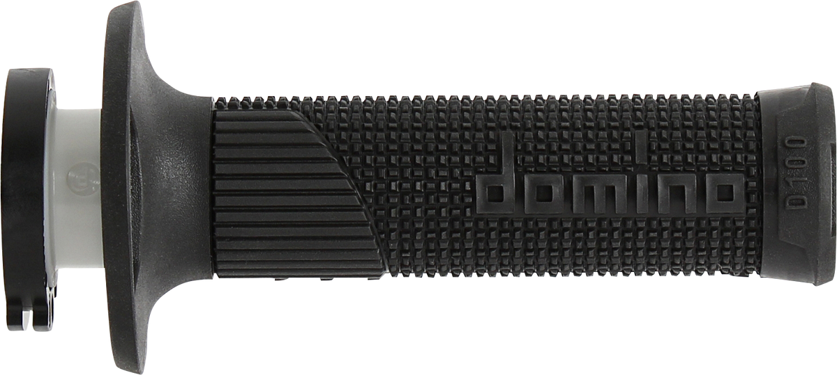 DOMINO D100 D-Lock Lock-On Motorcycle Grips, Black, D10046C4000A9-0