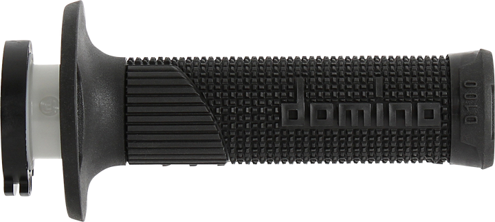 DOMINO D100 D-Lock Lock-On Motorcycle Grips, Black, D10046C4000A9-0