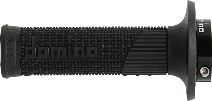DOMINO D100 D-Lock Lock-On Motorcycle Grips, Black, D10046C4000A9-0