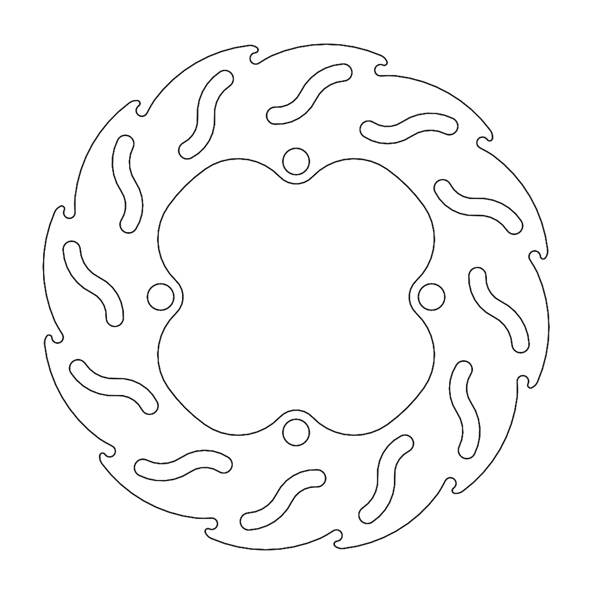MOTO-MASTER Flame Brake Rotor 110239-PU - Front or Rear