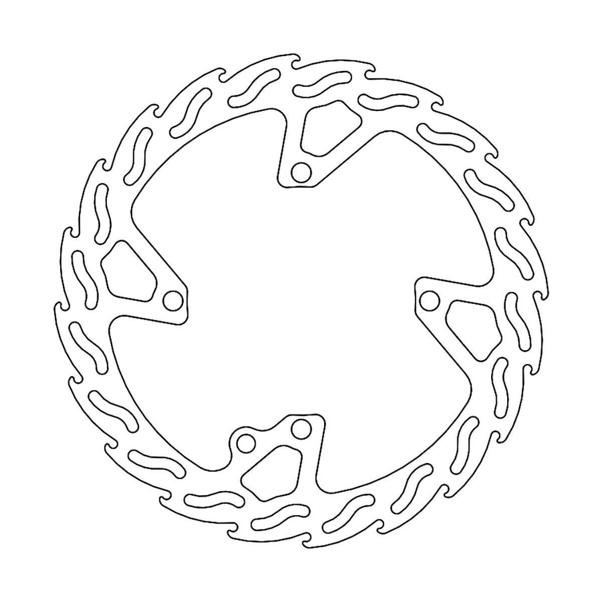 MOTO-MASTER Flame Front Brake Rotor 110666-PU