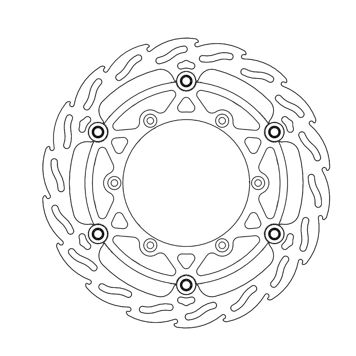 MOTO-MASTER Flame Front Brake Rotor 112087-PU